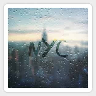 Rainy Day in NYC Photo Sticker